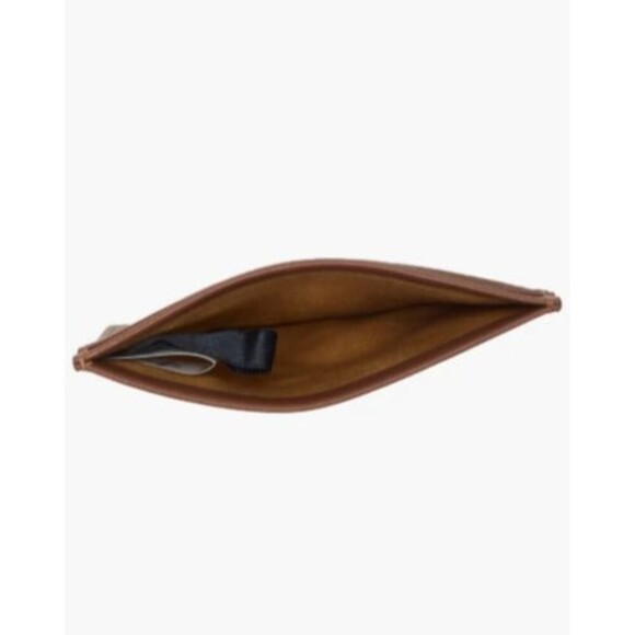 Tommy Bahama Leather Card Case Embossed Basket Weave Brown Boxed Gift - Picture 3 of 6